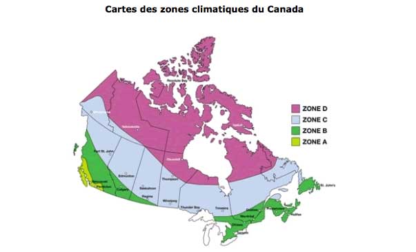 zones climatiques canada